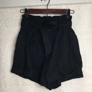 Abercrombie Shorts Paper Bag Extra Small Black